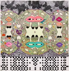Iya Consorio, Untitled, mixed media on canvas
