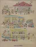 Larry Alcala, Back to School, mixed media