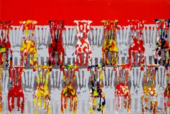 Untitled by Rene Robles, acrylic on canvas, sold Oct 2019
