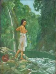 Santiago, Untitled, oil on wood