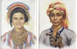 Cesar Amorsolo, a.) Untitled 1 b.) Untitled 2, Pastel on paper