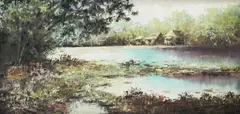 Crispin Lopez, Landscape, oil on canvas