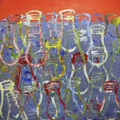 bulbs by Rene Robles, acrylic on canvas, sold Apr 2019