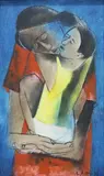 Mother and Child by Angelito Antonio, oil on canvas, sold Apr 2019