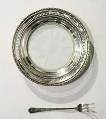Silver plated with fork, Untitled