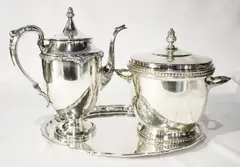 Silver-plated teaset, Untitled, 3 pcs.