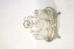 Condiment set with silver tray, Untitled, 8 pcs.