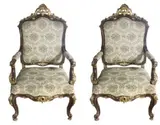 Untitled by Pair of Narra Rococo chairs, sold Apr 2019