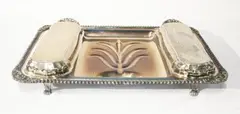 Silver-plated tray with 2 covers, Untitled