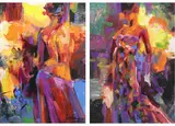 Siochi, a.) Untitled 1 b.) Untitled 2, a) acrylic on wood b) acrylic on wood