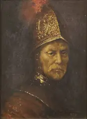 Santos, Portrait, oil on canvas