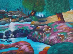 Noel Pascual, Landscape, oil on canvas