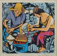 Untitled by Botong Francisco, print, sold Jan 2019