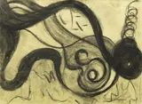 Untitled by Nena Saguil, charcoal on paper, sold Jan 2019