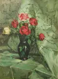 Gabriel Custodio, Roses, oil on canvas