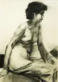 Nude by Vicente Manansala, charcoal on paper, sold Oct 2018
