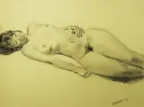 Cesar Legaspi, Nude, charcoal on paper