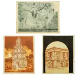Ibarra dela Rosa Benjie Cabrera, a.) Fort Santiago Series A
 b.) Simbahan ng Morong, Rizal c.) c.) Colonial House # 3, a.) print 42/50 b.) Print AP c.) AP 8/50