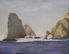 Maritess L. Lopez, Steve’s Folly: My American Eagle in Mexico (Steve’s Folly, Cabo San Lucas, Mexico), oil on canvas