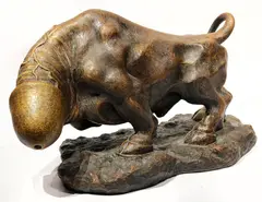 Merlito Gepte, Titibull 2016, cold cast marble bronze