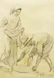 Fernando Amorsolo, Untitled 1, pencil on paper 10” x 7” (25 cm x 18 cm)