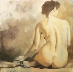 Nude by Jim Orencio, oil on canvas, sold Oct 2018