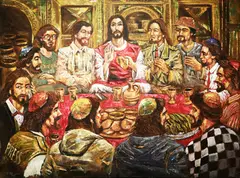 Sherwin Paul Gonzales, Last Supper, oil on canvas