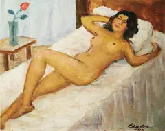 Nude by Victorio Edades, oil on canvas, sold Oct 2018