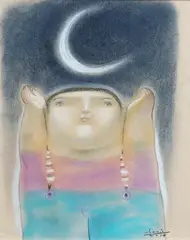 Untitled by Roel Obemio, pastel on paper, sold Jul 2018