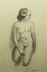 Nude by Cesar Legaspi, charcoal on paper, sold Jul 2018