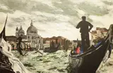 Robin Tomas, Grand Canal, Venezia, oil on canvas