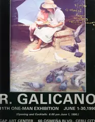 Romulo Galicano, 11th One Man Exhibition Poster, Print Framed