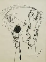 Onib Olmedo, Untitled, pen and ink on paper