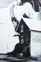 Allan Balisi, On Slanting Roof, mixed media