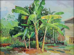 Untitled by Sofronio y Mendoza, oil on canvas, sold Apr 2018