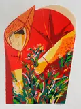 Flower Vendor by Mauro Malang Santos, Serigraph 31/100, sold Oct 2017