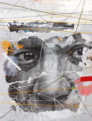 Demi Padua, Restored Memories (Picasso), Mixed media assemlage with print