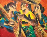 Women by Angelito Antonio, Oil on canvas, sold Oct 2017