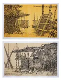 Untitled by Juvenal Sansó Garrit, a.) Print 9/290 b.) Print 9/230, sold Oct 2017
