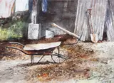 Agustin Goy, Construction, Watercolor on paper