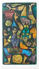 Acrobats by Manuel Rodriguez Sr., Print (Artist Proof), sold Oct 2017