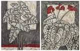 Mario Parial, Leaves, Acrylic on paper