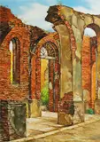 Roberto Balajadia, Ruins, Oil on canvas
