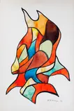 Henando R. Ocampo, Abtract, Watercolor on paper