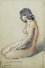 Nude by Cesar Legaspi, Charcoal on paper, sold Jul 2017