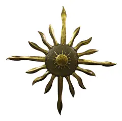 Sun Burst by Ronald Castrillo, Brass with back light, sold Jul 2017