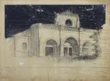 Manila Cathedral by Juvenal Sansó Garrit, Pen and ink on paper, sold Jul 2017