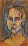 Anguish by Onib Olmedo, pastel on paper, sold Oct 2016