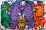 Jack C. Salud, A Joyful Return, acrylic on canvas