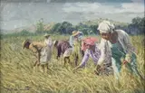 Eduardo Perrenoud Jr., Harvest, oil on wood